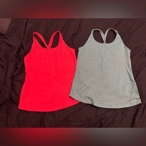 Patagonia W’s Fleur Vibrant Red/Orange and Green Tank Tops